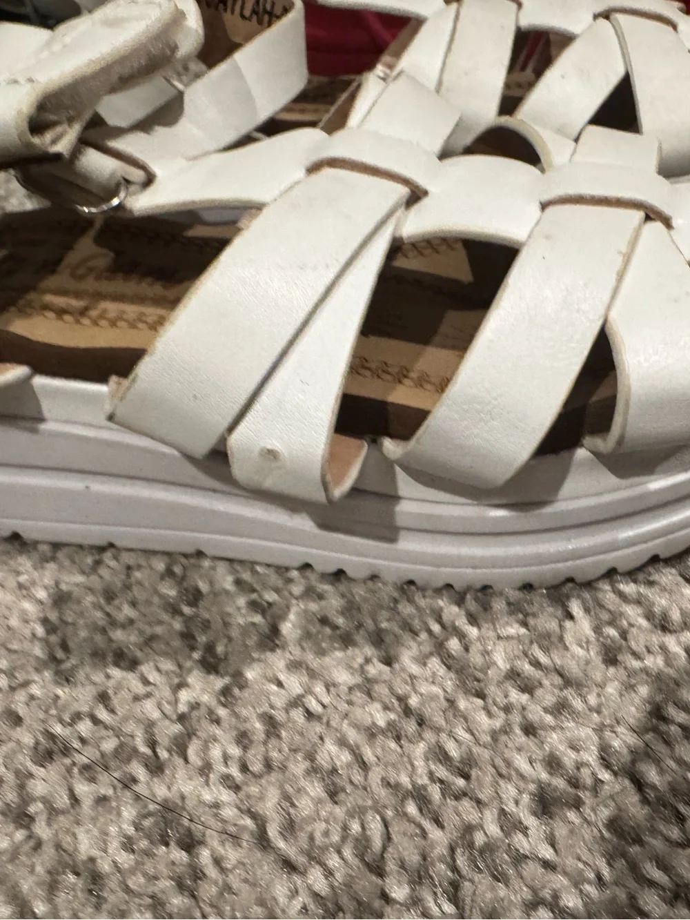 White Strappy Gladiator Sandals